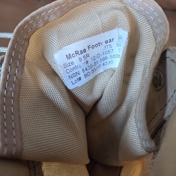 McRae Army Issue Hot Weather Men's Tan Combat Boots - Picture 2 of 7